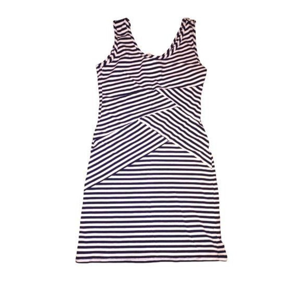Xhilaration Black and White Striped‎ Tank Top Mini Dress Size S